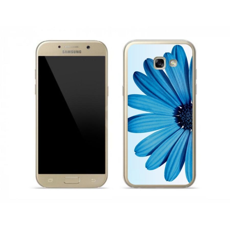 Gélový obal mmCase na mobil Samsung Galaxy A5 (2017) - modrá margaréta