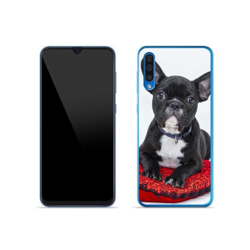 Gélový obal mmCase na mobil Samsung Galaxy A50 - buldog