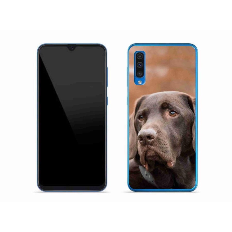 Gélový obal mmCase na mobil Samsung Galaxy A50 - hnedý labrador