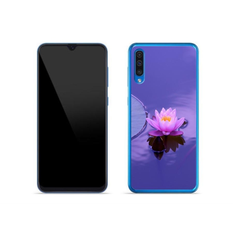 Gélový obal mmCase na mobil Samsung Galaxy A50 - kvet na hladine