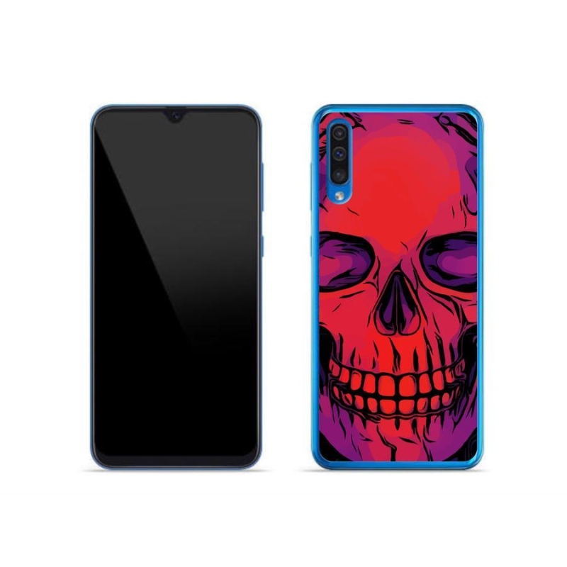 Gélový obal mmCase na mobil Samsung Galaxy A50 - lebka