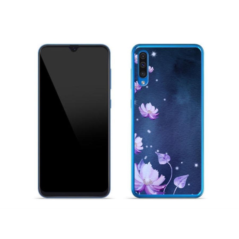 Gélový obal mmCase na mobil Samsung Galaxy A50 - padajúce kvety