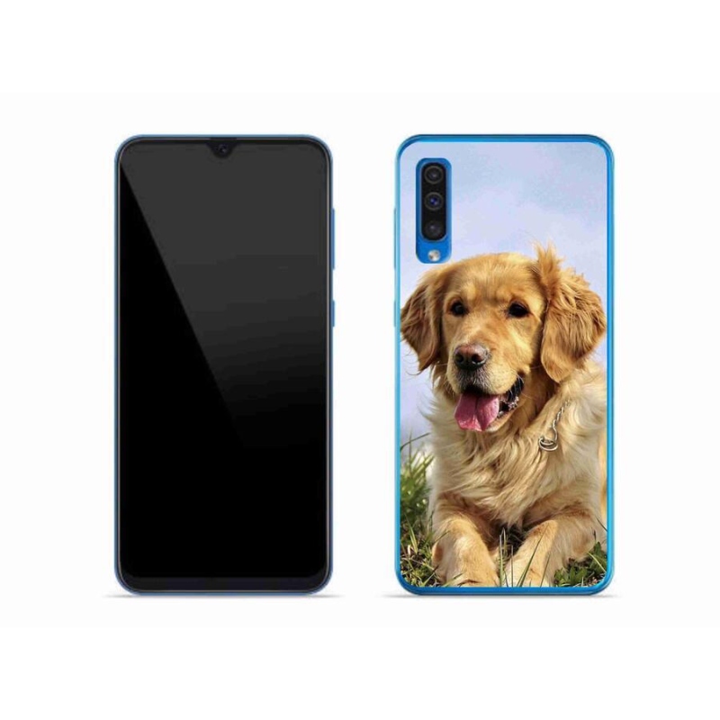 Gélový obal mmCase na mobil Samsung Galaxy A50 - zlatý retriever