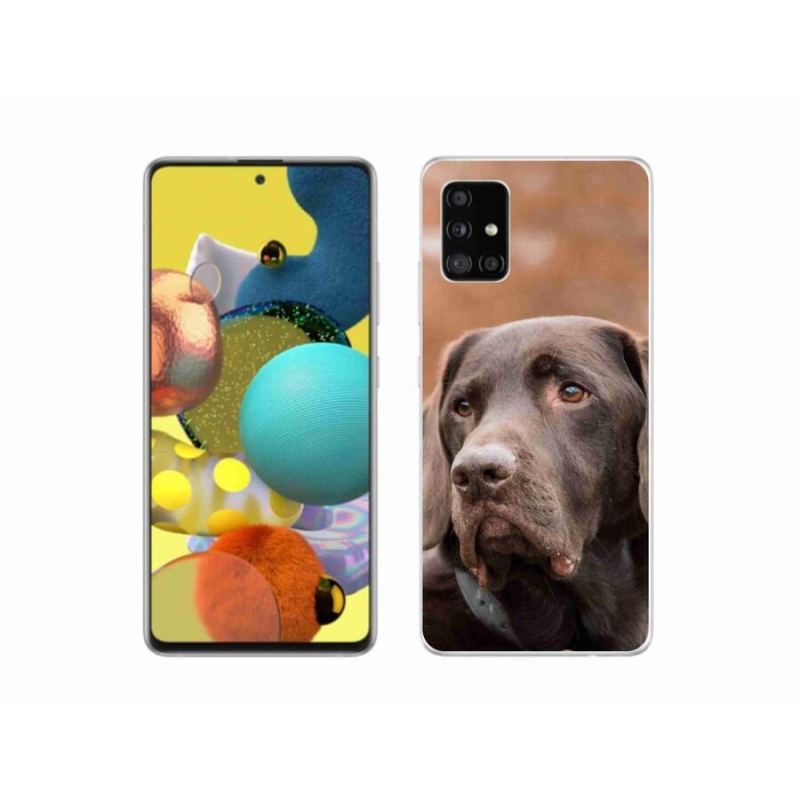 Gélový obal mmCase na mobil Samsung Galaxy A51 5G - hnedý labrador