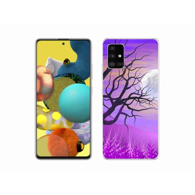 Gélový obal mmCase na mobil Samsung Galaxy A51 5G - kreslený opadané strom