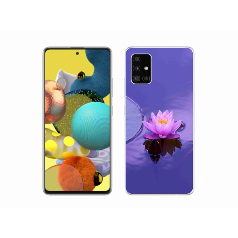 Gélový obal mmCase na mobil Samsung Galaxy A51 5G - kvet na hladine