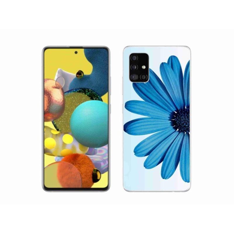 Gélový obal mmCase na mobil Samsung Galaxy A51 5G - modrá margaréta