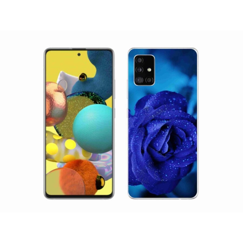 Gélový obal mmCase na mobil Samsung Galaxy A51 5G - modrá ruža