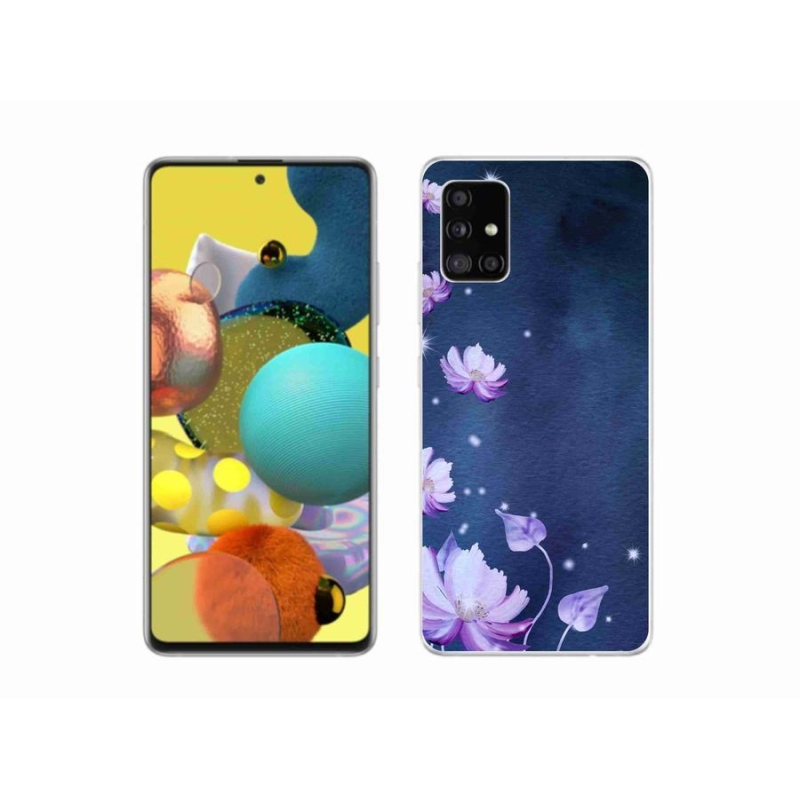 Gélový obal mmCase na mobil Samsung Galaxy A51 5G - padajúce kvety