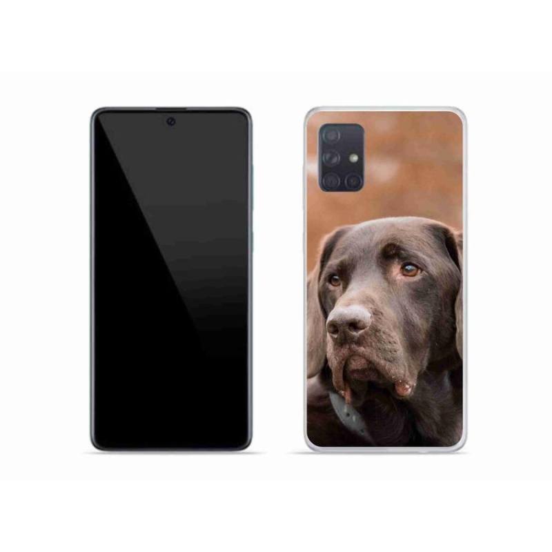 Gélový obal mmCase na mobil Samsung Galaxy A51 - hnedý labrador