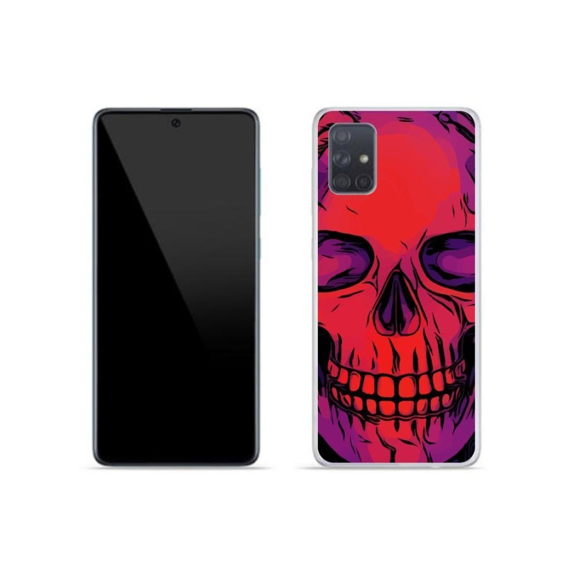 Gélový obal mmCase na mobil Samsung Galaxy A51 - lebka