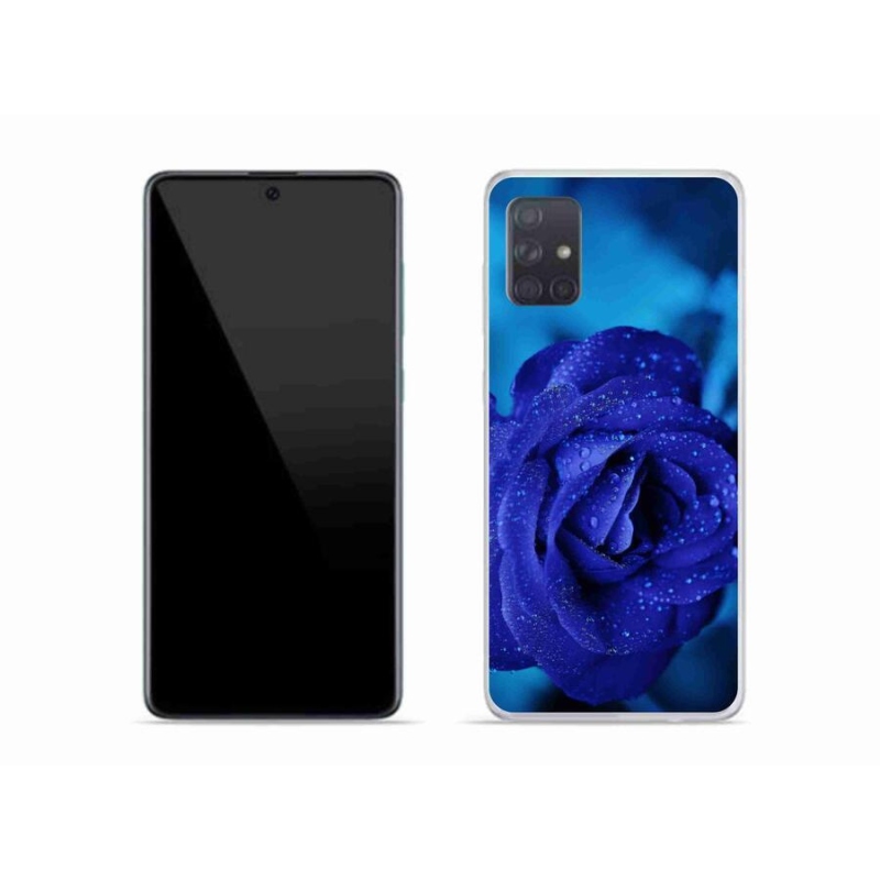 Gélový obal mmCase na mobil Samsung Galaxy A51 - modrá ruža