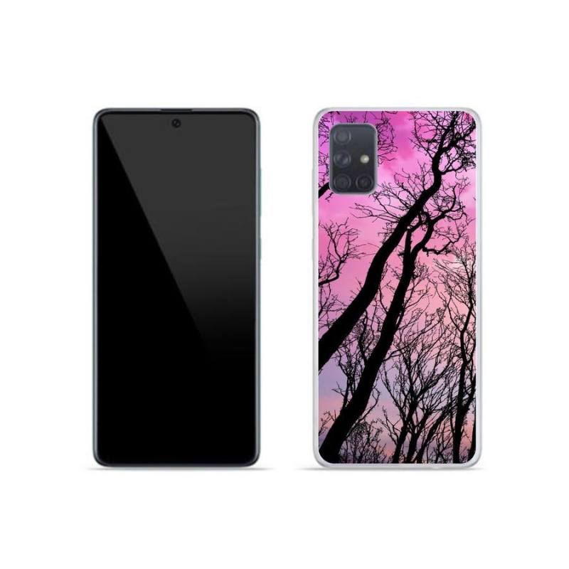 Gélový obal mmCase na mobil Samsung Galaxy A51 - opadané stromy