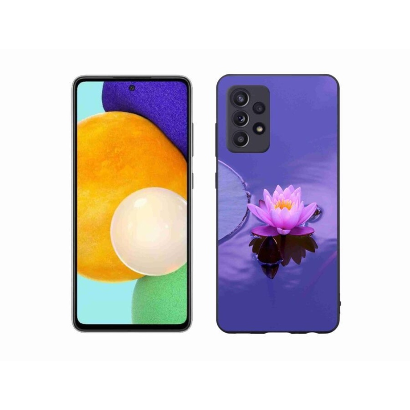 Gélový obal mmCase na mobil Samsung Galaxy A52 / A52 5G - kvet na hladine