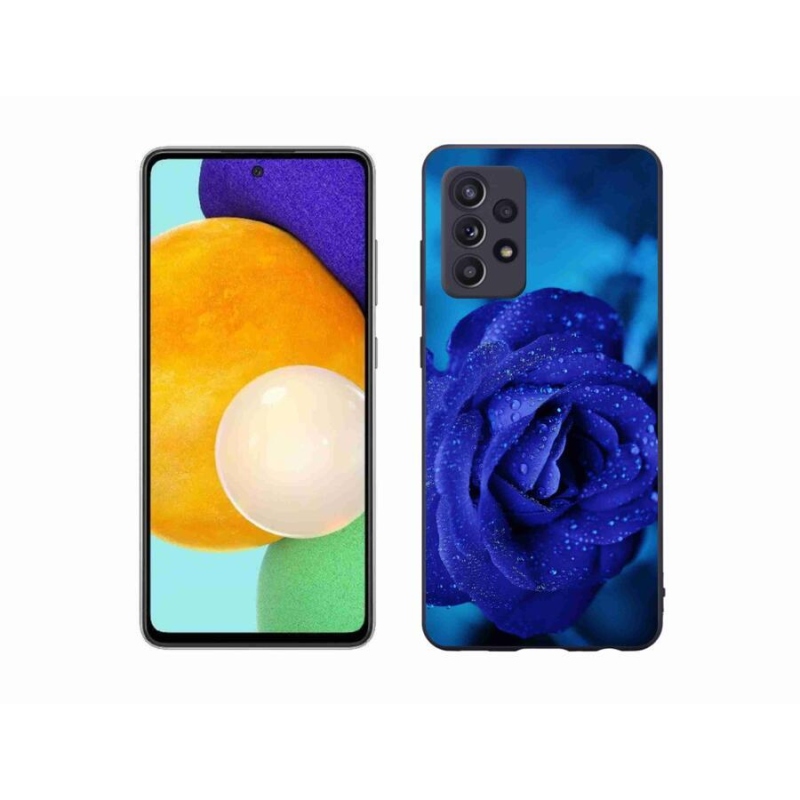 Gélový obal mmCase na mobil Samsung Galaxy A52 / A52 5G - modrá ruža