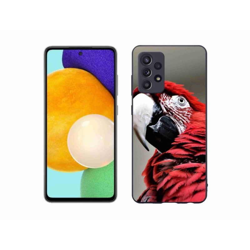 Gélový obal mmCase na mobil Samsung Galaxy A52 / A52 5G - papagáj ara červený