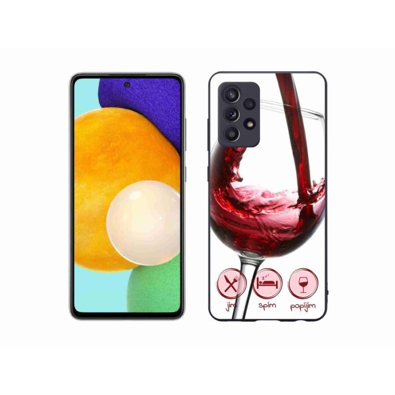 Gélový obal mmCase na mobil Samsung Galaxy A52 / A52 5G - pohárik vína červené
