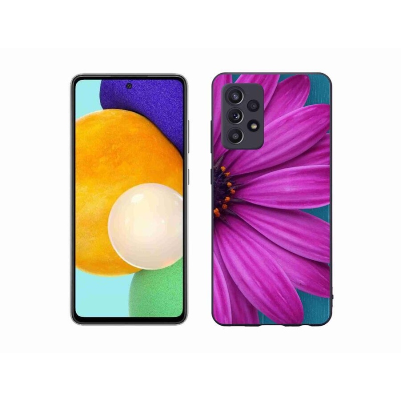 Gélový obal mmCase na mobil Samsung Galaxy A52s 5G - fialová margaréta