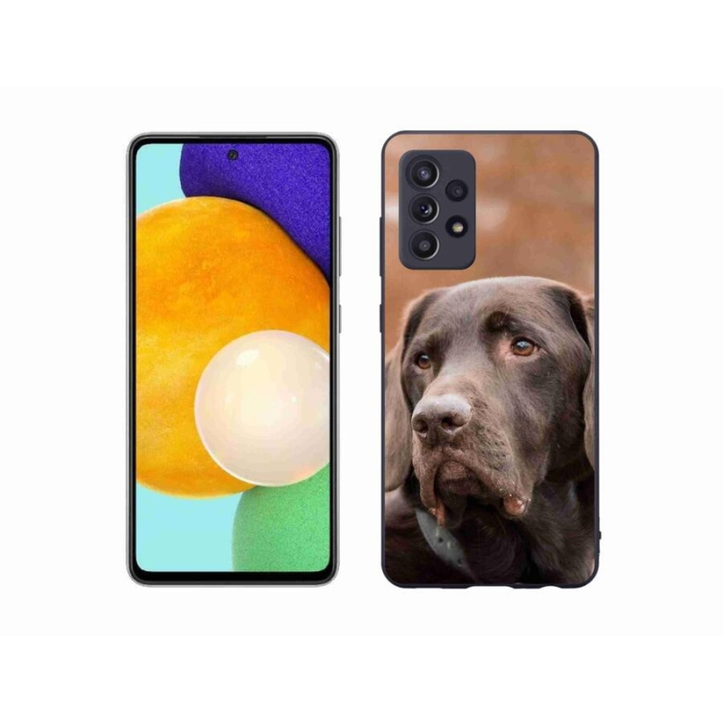 Gélový obal mmCase na mobil Samsung Galaxy A52s 5G - hnedý labrador