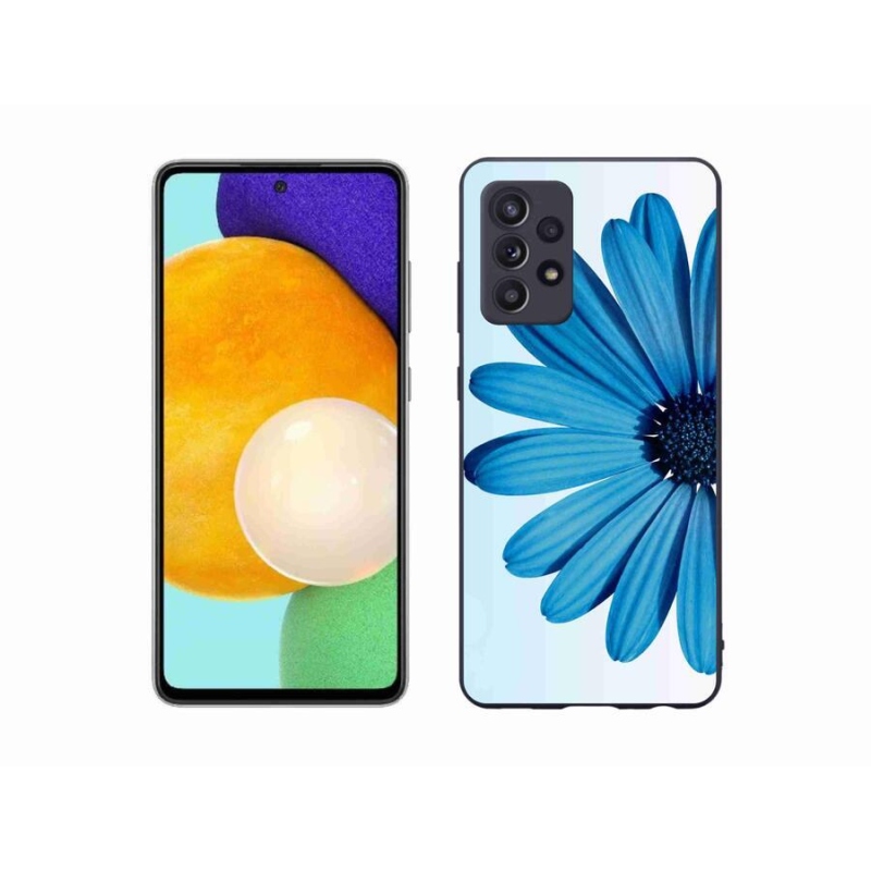 Gélový obal mmCase na mobil Samsung Galaxy A52s 5G - modrá margaréta