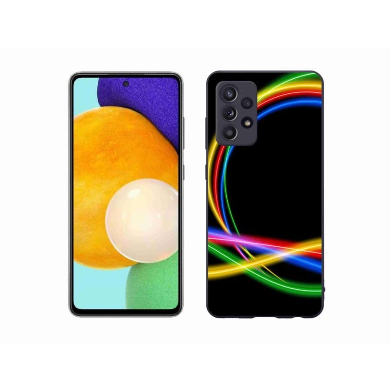 Gélový obal mmCase na mobil Samsung Galaxy A52s 5G - neónové kruhy