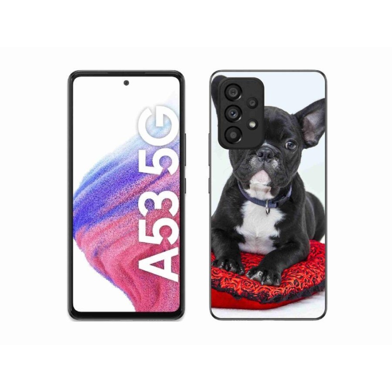 Gélový obal mmCase na mobil Samsung Galaxy A53 5G - buldog