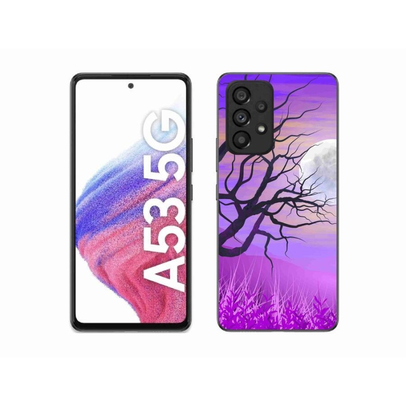 Gélový obal mmCase na mobil Samsung Galaxy A53 5G - kreslený spadaný strom