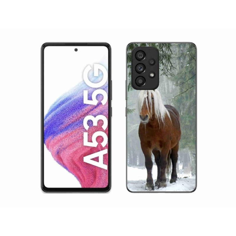 Gélový obal mmCase na mobil Samsung Galaxy A53 5G - kôň v lese