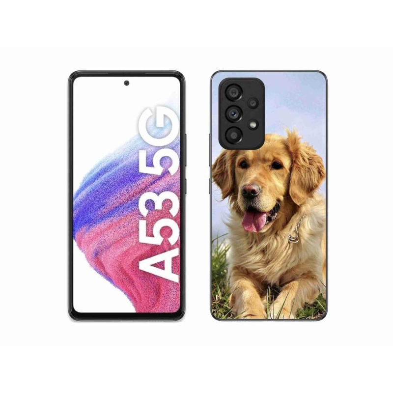 Gélový obal mmCase na mobil Samsung Galaxy A53 5G - zlatý retriever