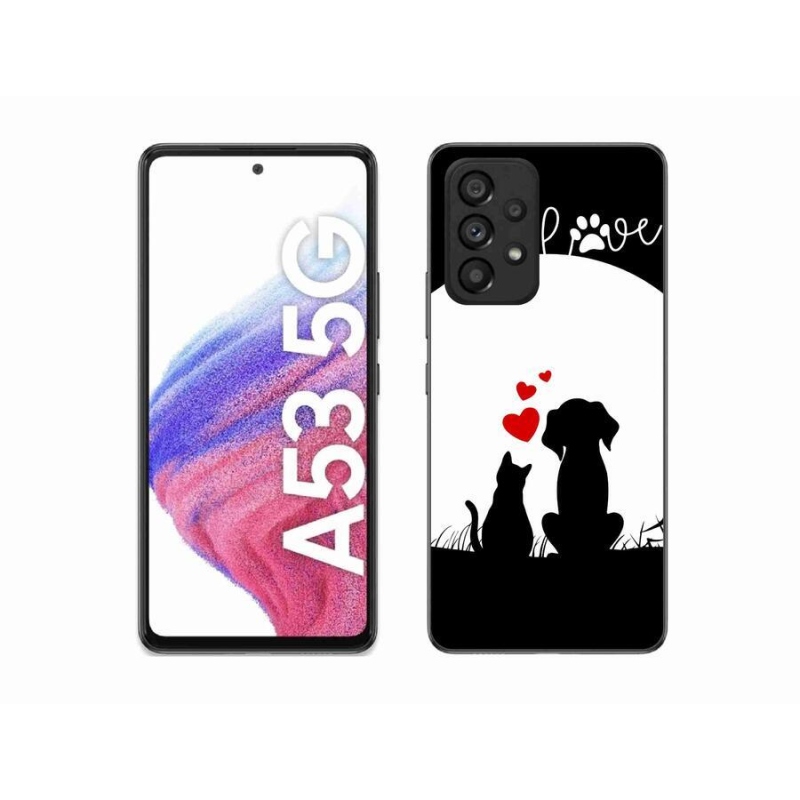 Gélový obal mmCase na mobil Samsung Galaxy A53 5G - zvieracia láska