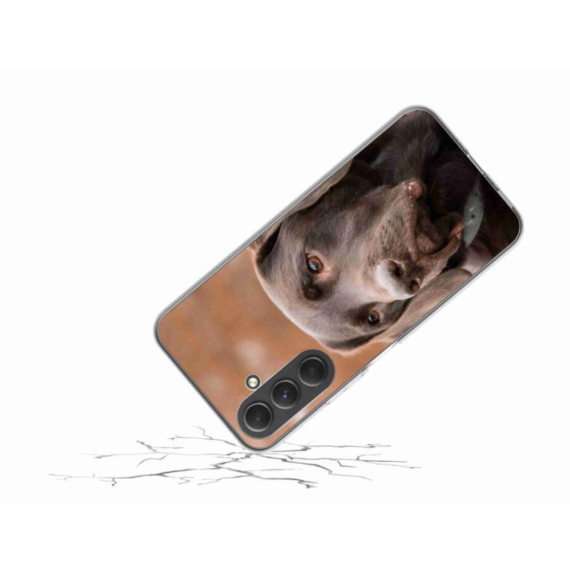 Gélový obal mmCase na mobil Samsung Galaxy A54 5G - hnedý labrador