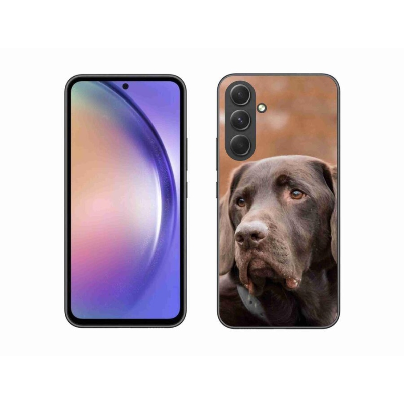 Gélový obal mmCase na mobil Samsung Galaxy A54 5G - hnedý labrador