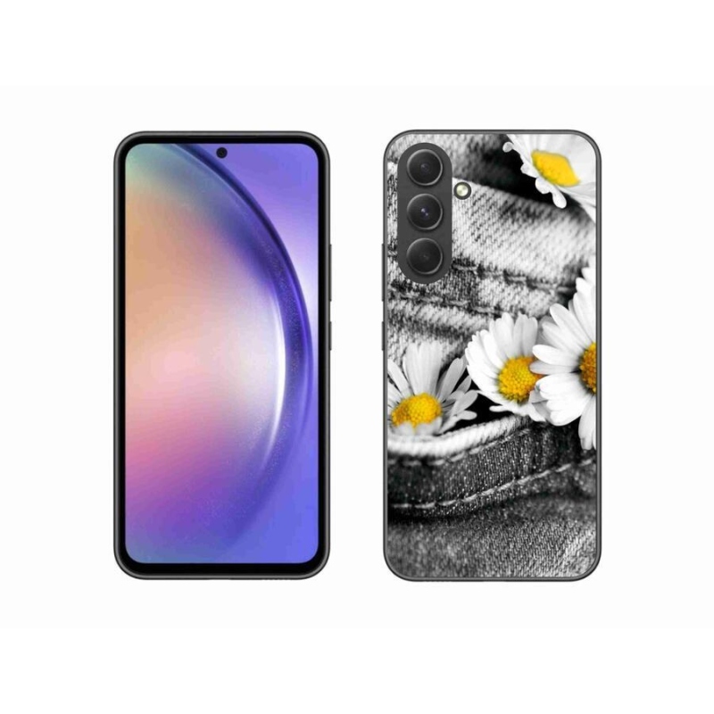 Gélový obal mmCase na mobil Samsung Galaxy A54 5G - margaréty