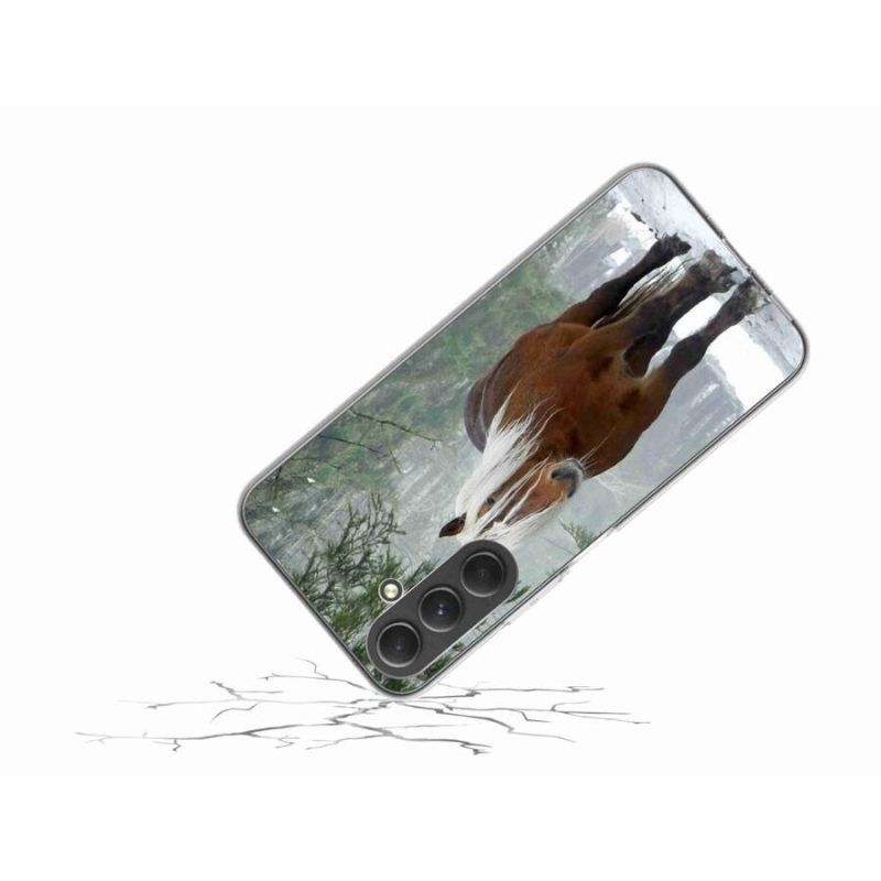 Gélový obal mmCase na mobil Samsung Galaxy A54 5G - kôň v lese