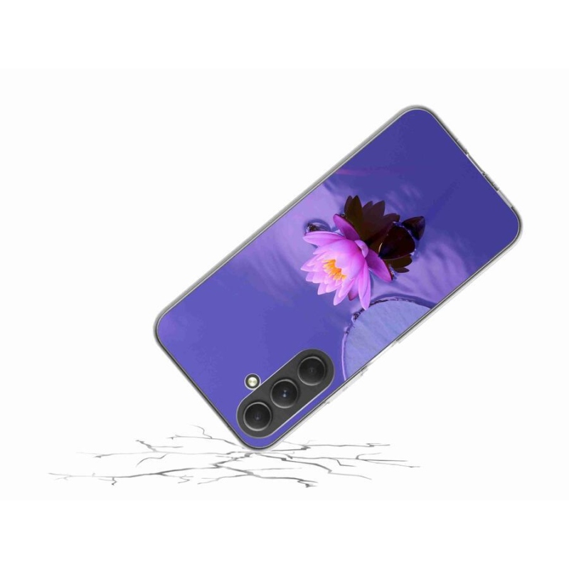 Gélový obal mmCase na mobil Samsung Galaxy A54 5G - kvet na hladine