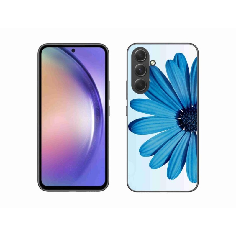 Gélový obal mmCase na mobil Samsung Galaxy A54 5G - modrá margaréta