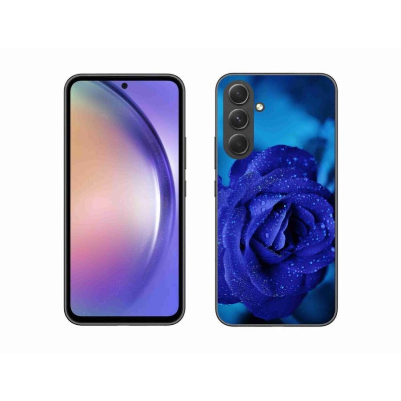 Gélový obal mmCase na mobil Samsung Galaxy A54 5G - modrá ruža