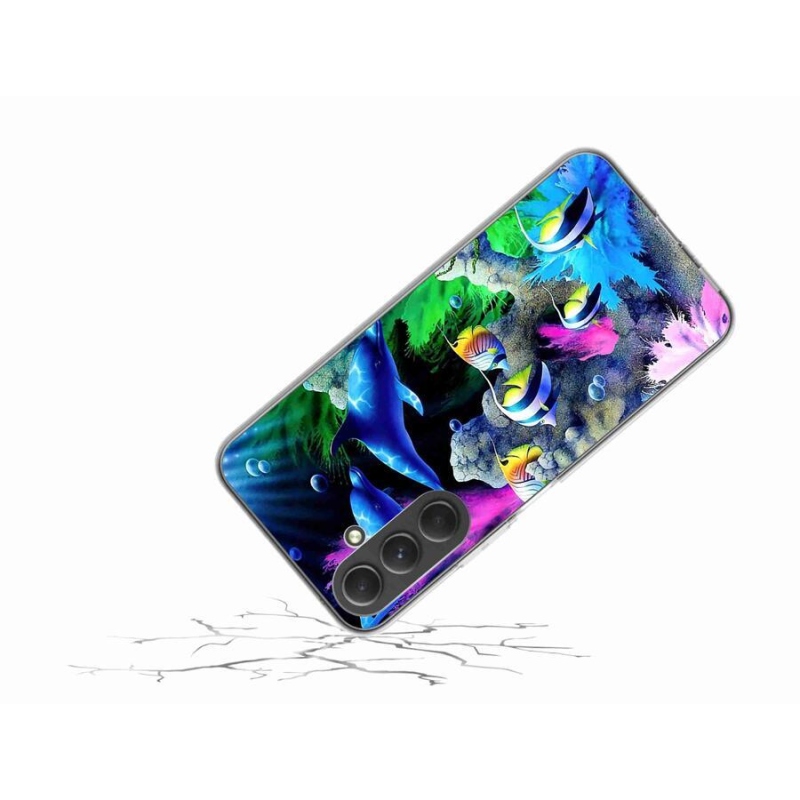 Gélový obal mmCase na mobil Samsung Galaxy A54 5G - morský svet