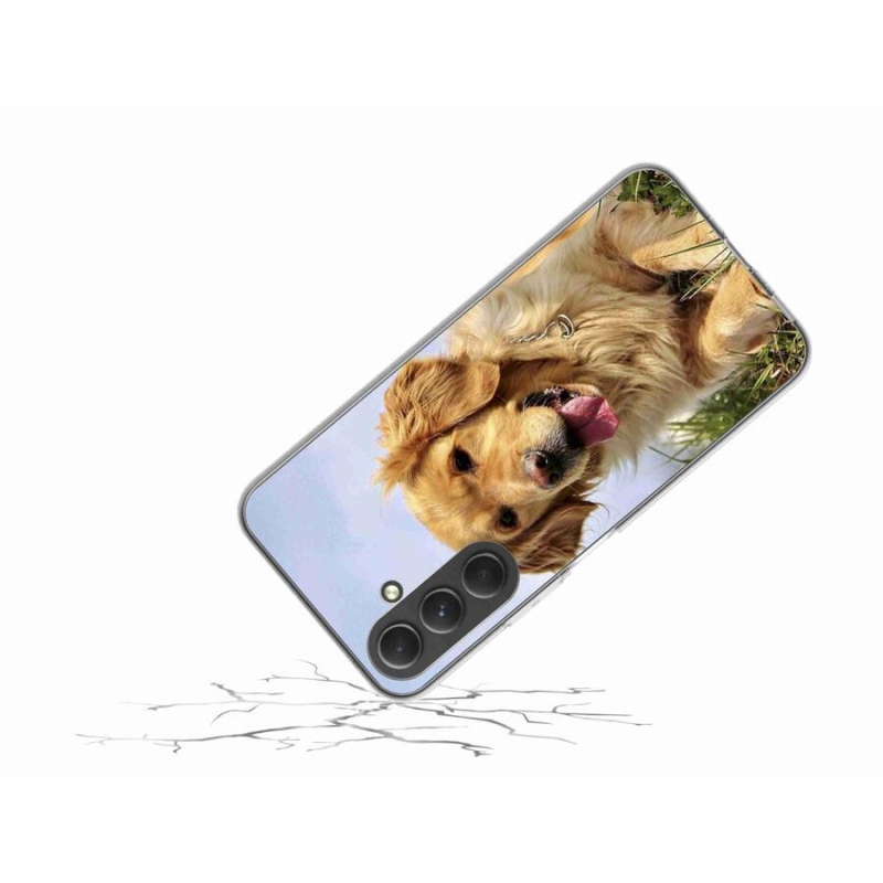 Gélový obal mmCase na mobil Samsung Galaxy A54 5G - zlatý retriever