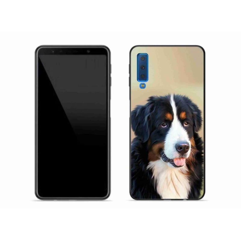 Gélový obal mmCase na mobil Samsung Galaxy A7 (2018) - bernský salašnícky pes