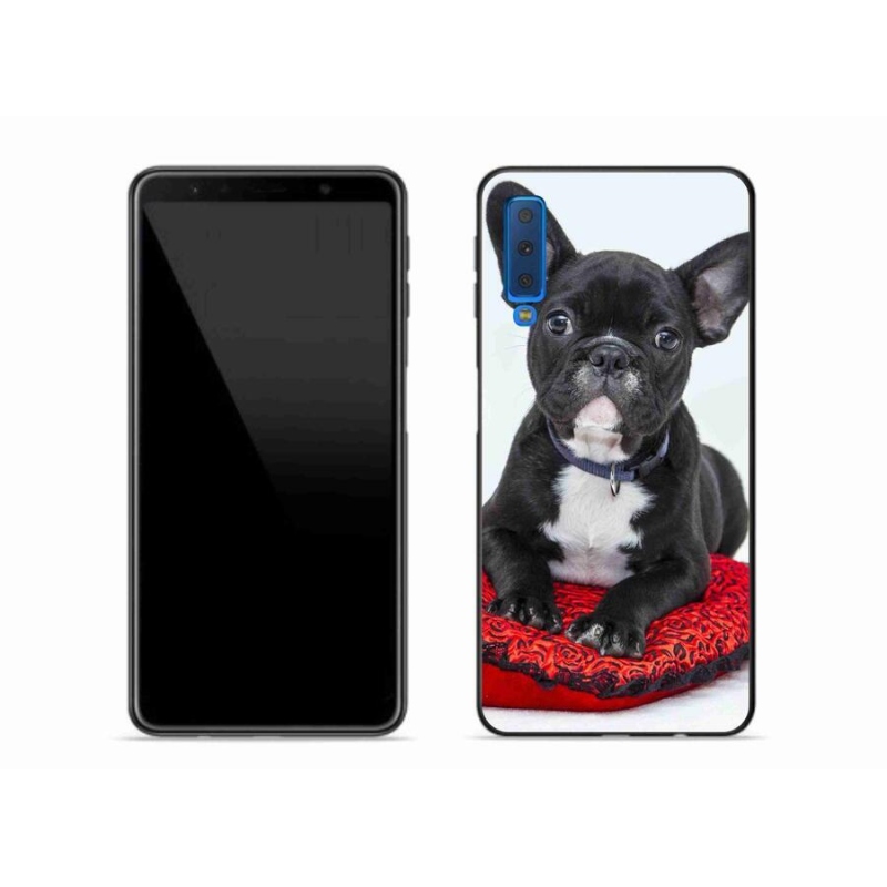 Gélový obal mmCase na mobil Samsung Galaxy A7 (2018) - buldog