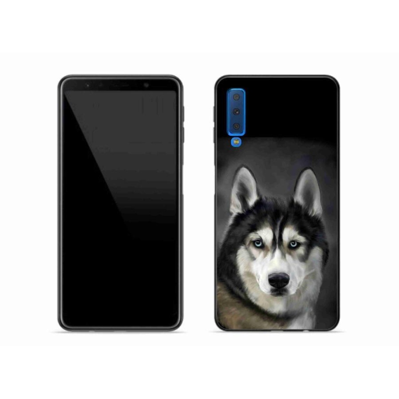 Gélový obal mmCase na mobil Samsung Galaxy A7 (2018) - husky