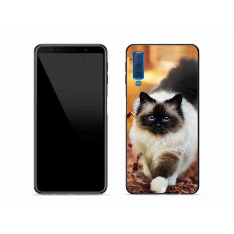 Gélový obal mmCase na mobil Samsung Galaxy A7 (2018) - mačka 1