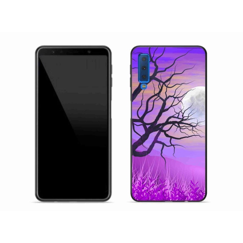 Gélový obal mmCase na mobil Samsung Galaxy A7 (2018) - kreslený opadané strom