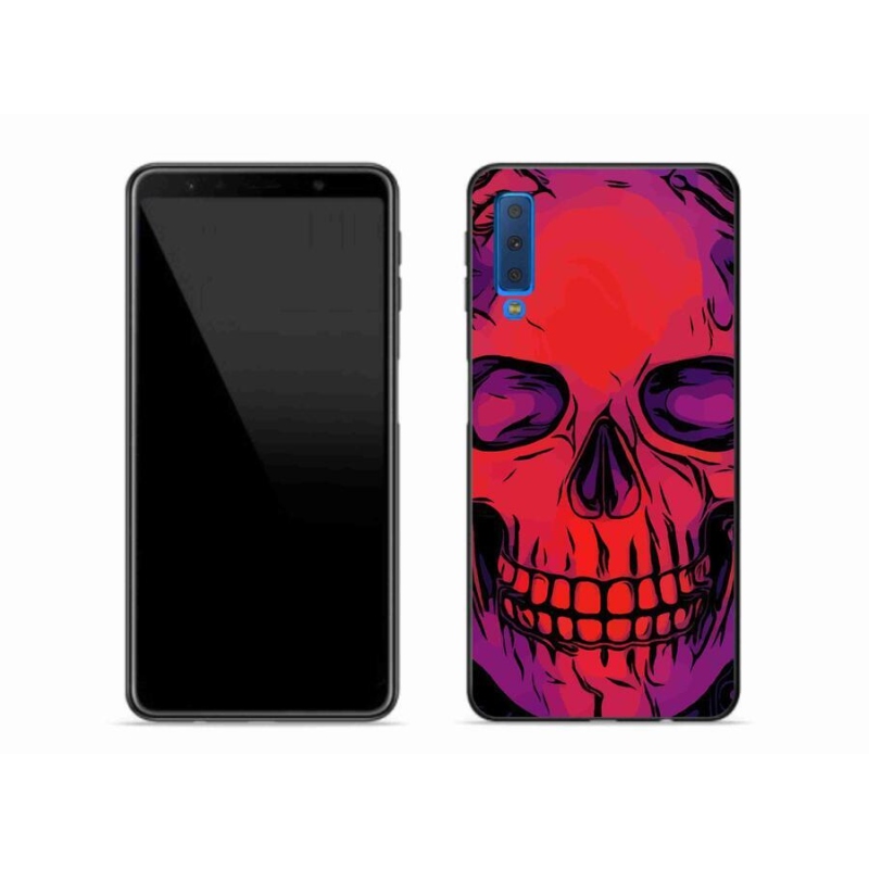 Gélový obal mmCase na mobil Samsung Galaxy A7 (2018) - lebka