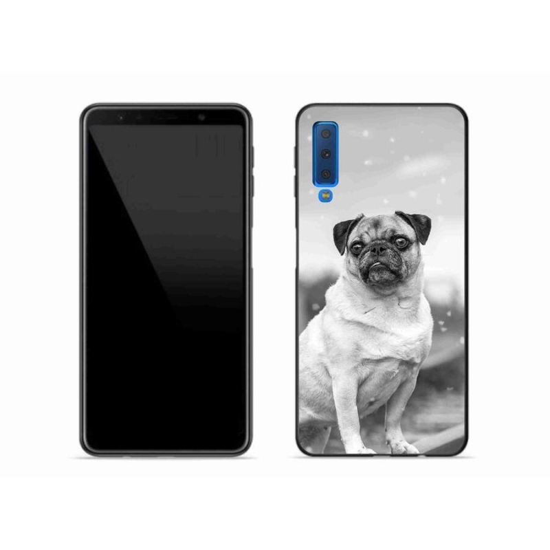 Gélový obal mmCase na mobil Samsung Galaxy A7 (2018) - mops