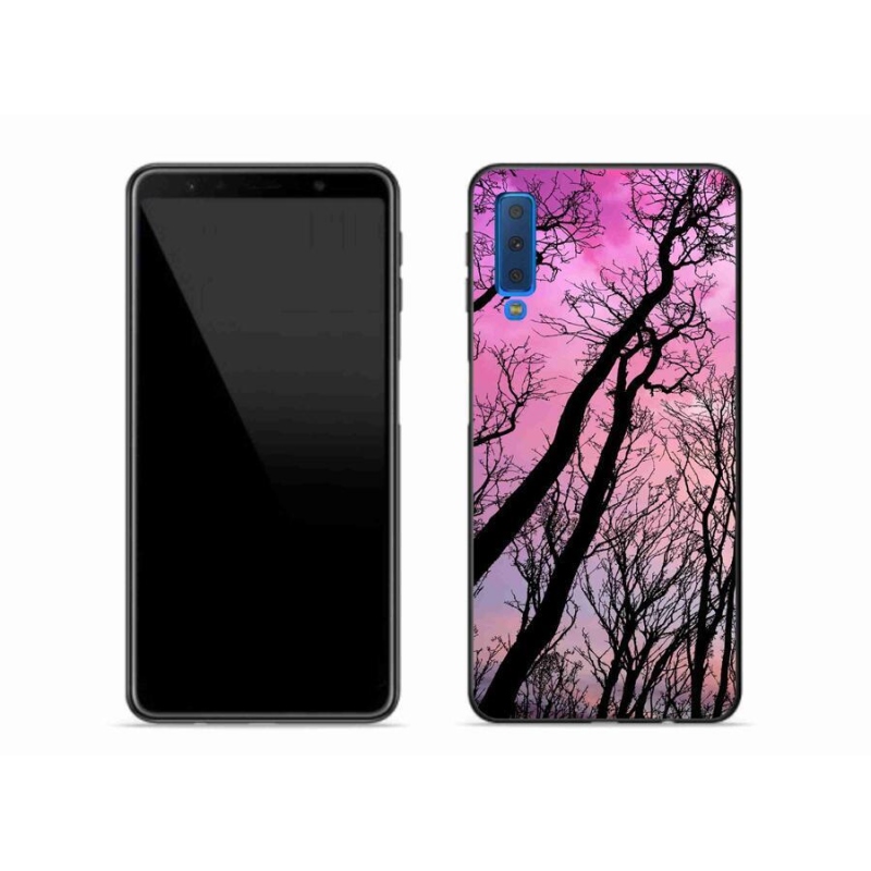 Gélový obal mmCase na mobil Samsung Galaxy A7 (2018) - opadané stromy