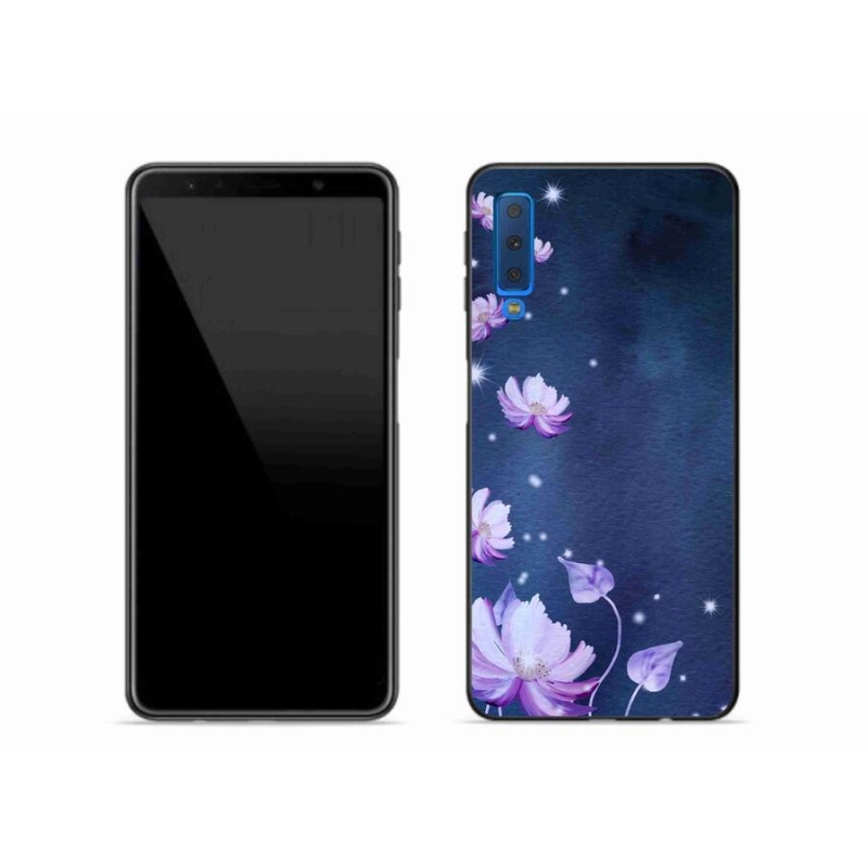 Gélový obal mmCase na mobil Samsung Galaxy A7 (2018) - padajúce kvety