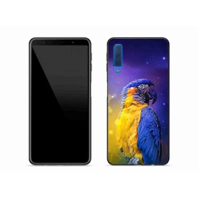 Gélový obal mmCase na mobil Samsung Galaxy A7 (2018) - papagáj ara 1