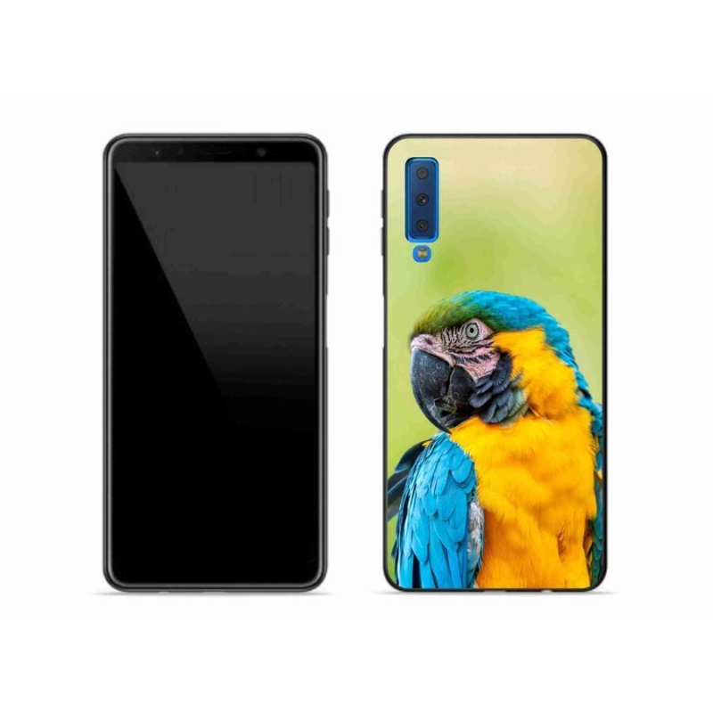 Gélový obal mmCase na mobil Samsung Galaxy A7 (2018) - papagáj ara 2